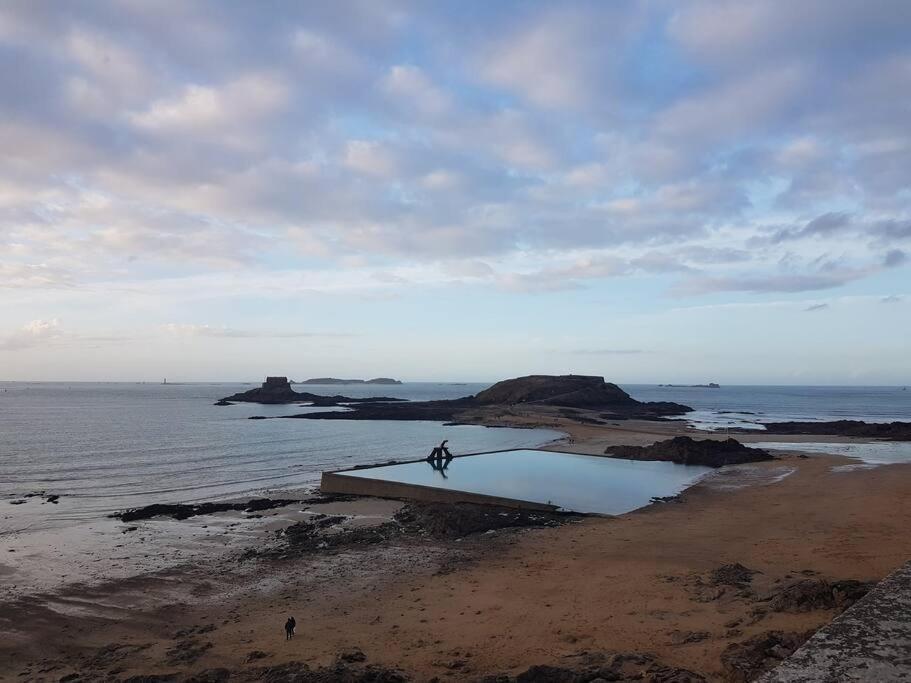Vue Mer Pour Une Escale En Baie Du Mt-St-Michel Cherrueix Exterior foto